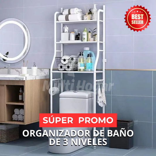 Estante Multirack de Baño 3 Niveles BLANCO