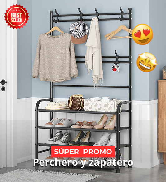 Zapatero con Perchero - 2 en 1