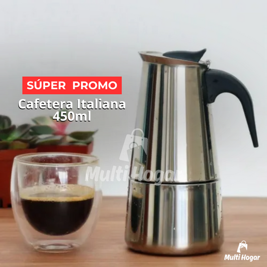 Cafetera Italiana de 9 Tazas | 450ML 4 vasos (9 Tazas Tinteras)