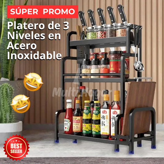 Organizador De 3 Niveles Para Cocina