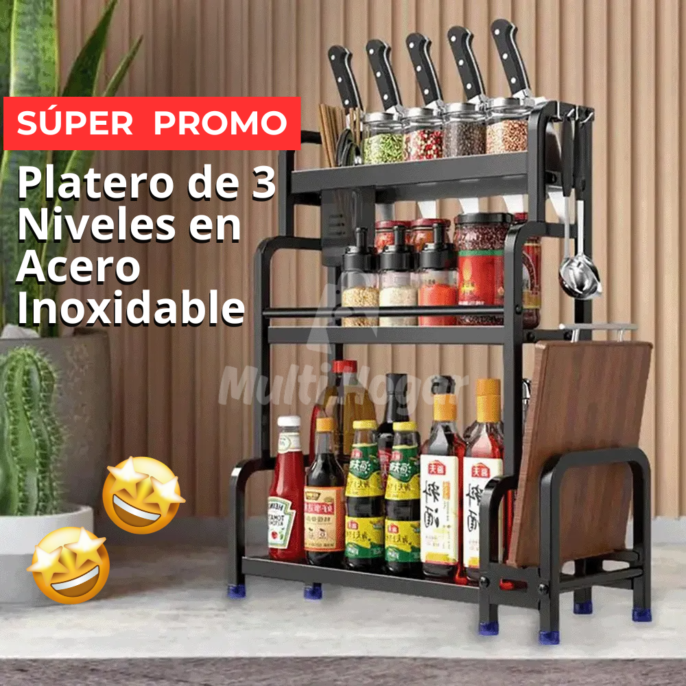 Organizador De 3 Niveles Para Cocina