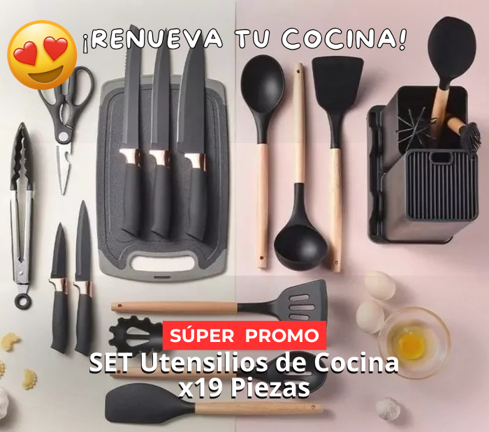Set De Utensilios De Cocina X19 Piezas