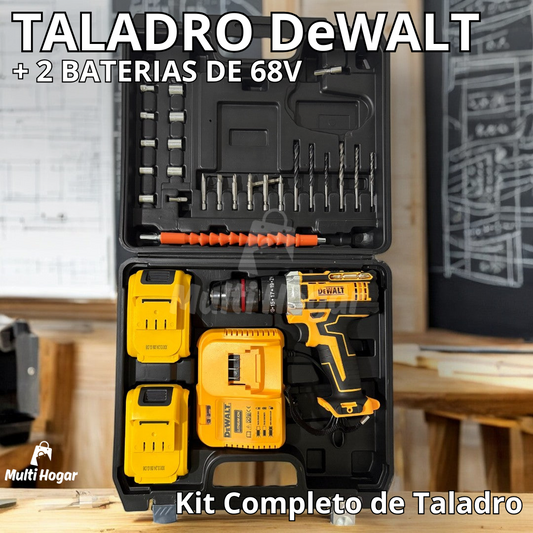 kit Taladro Inalámbrico DeWALT | Con 2 Baterías de 68V